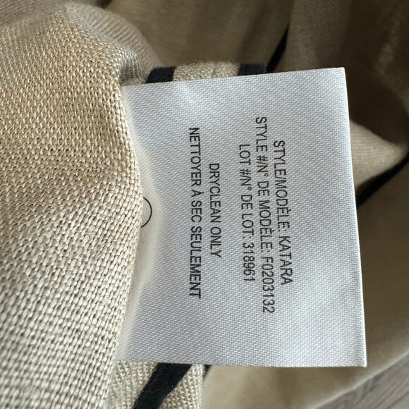 Theory Women's Katara Linen Vest Belted Sleeveless Flax Safari Natural Women's L - Picture 14 of 14